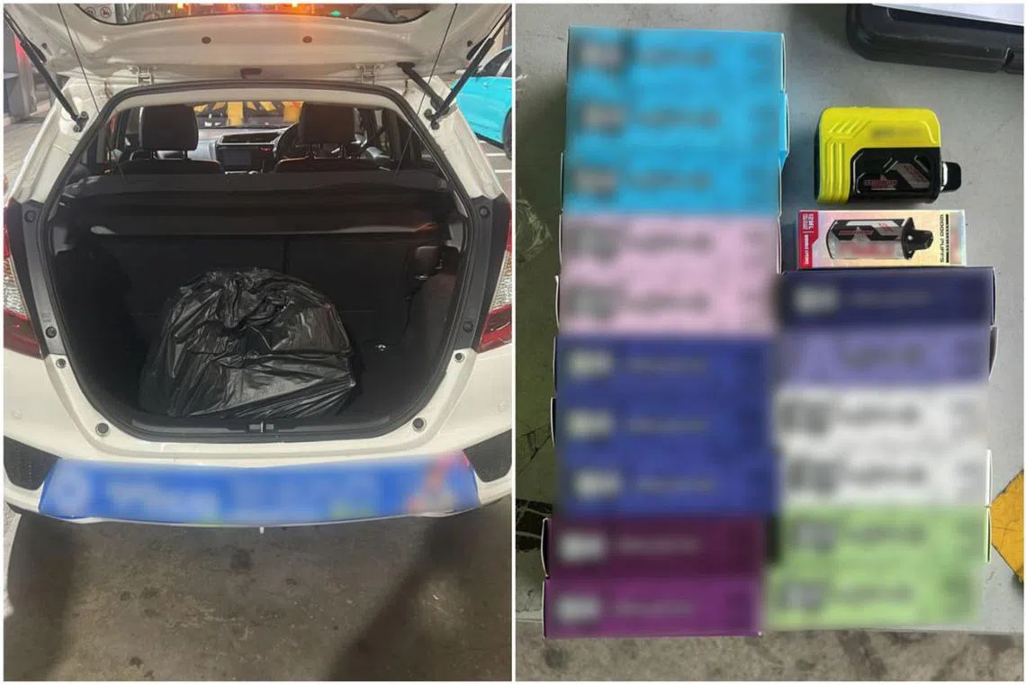 ICA officers uncovered 34 cartons of duty-unpaid cigarettes and 18 e-vaporisers and related components.