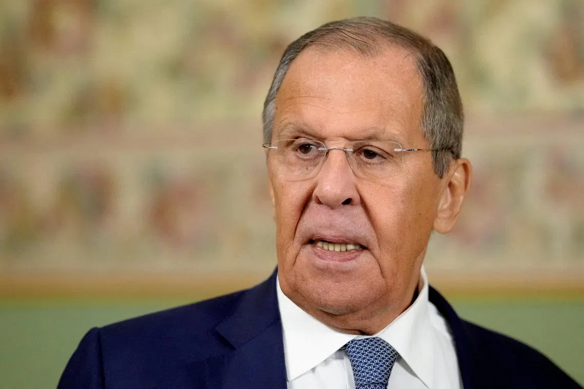 FILE PHOTO: Russian Foreign Minister Sergei Lavrov attends a meeting in Moscow, Russia, Sept. 16, 2024.  Alexander Zemlianichenko/Pool via REUTERS/File Photo