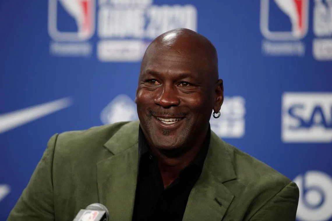 FILE PHOTO: Basketball - NBA - Charlotte Hornets v Milwaukee Bucks - AccorHotels Arena, Paris, France - January 24, 2020 Charlotte Hornets owner Michael Jordan during a pre match press conference REUTERS/Benoit Tessier/File Photo