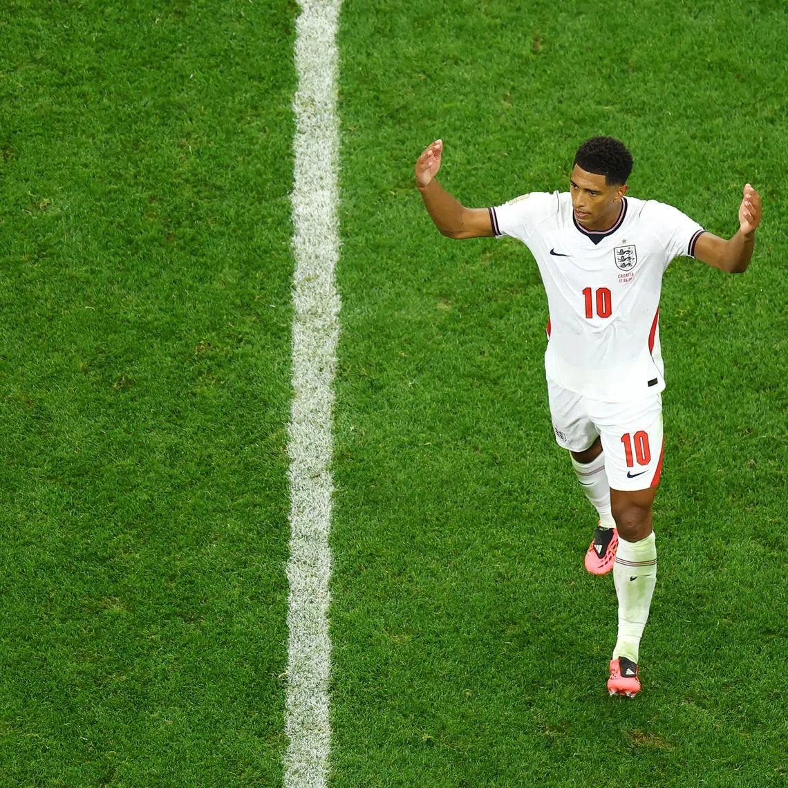 Bellingham scored England’s third goal early in the second half after charging through on goal.