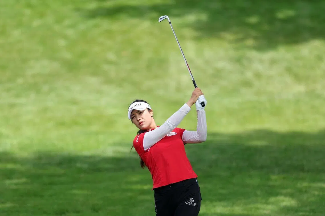 South Korea’s Yoon Ina fired nine birdies in her sparkling effort at Hazeltine National Golf Club in Chaska.