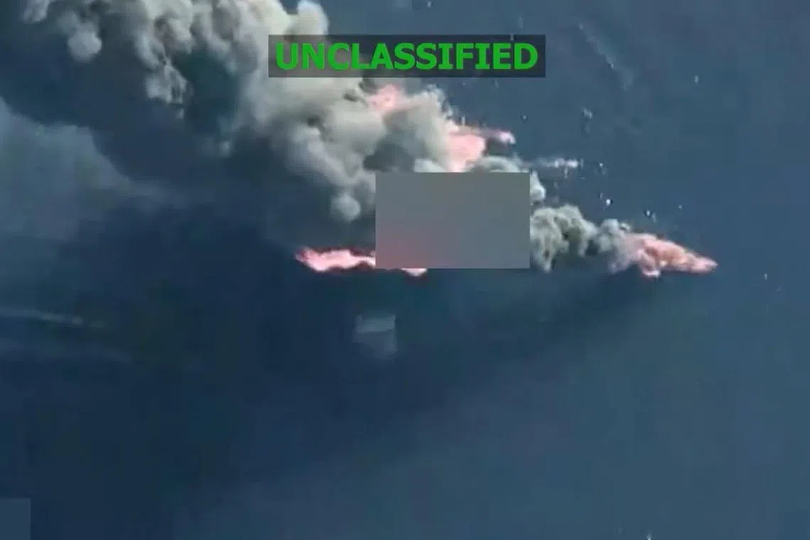 US Southern Command posted a video of the strikes on the three boats on X.
