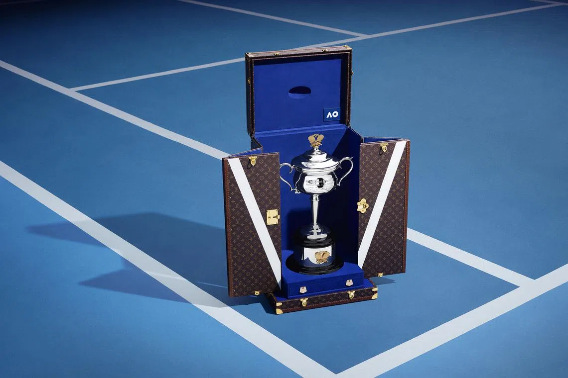 Louis Vuitton has designed two trunks for the Australian Open trophies, including one the for the Daphne Akhurst Memorial Cup, which is presented to the women's winner. 