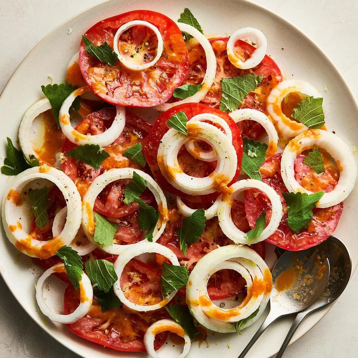 Enjoy this tomato salad alongside a richer main dish, such as grilled steak, pork or chicken.