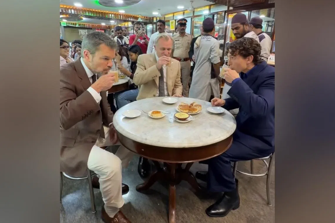 Christopher Nolan, Tom Holland and Matt Damon ditch red carpet for chai and bun maska in India’s Mumbai