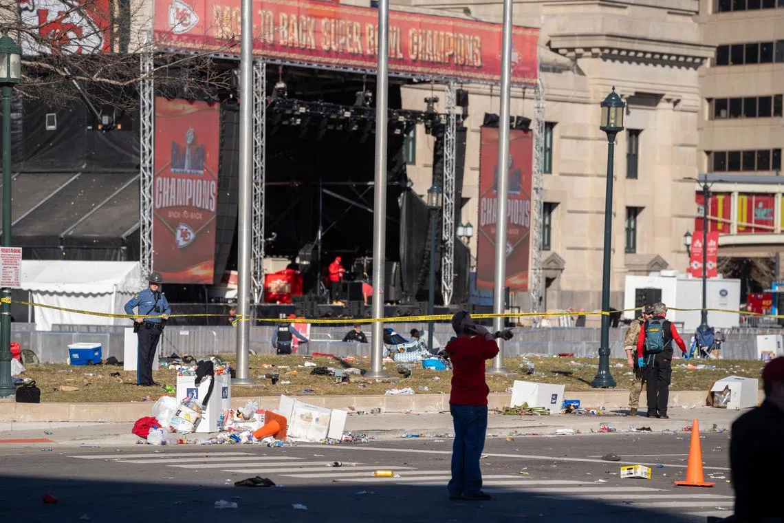 Police said the shooting erupted during a quarrel among a group of people as the celebrations on Feb 14 wound down.