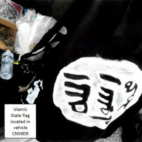 Among the court exhibits in the case against the Bondi beach shooters was a home-made Islamic State flag  found in the car of Naveed Akram.