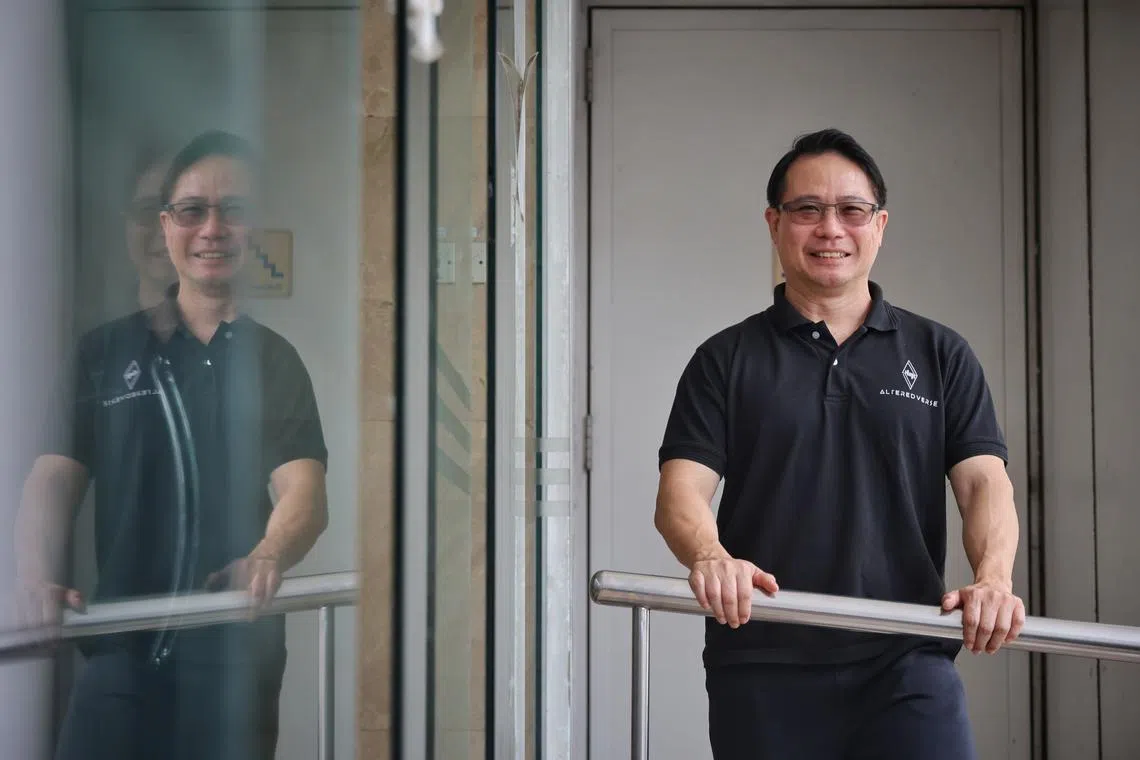 Mr Alvin Yap’s latest venture, spun off from the family business, is an AI-powered tech start-up called Alteredverse.