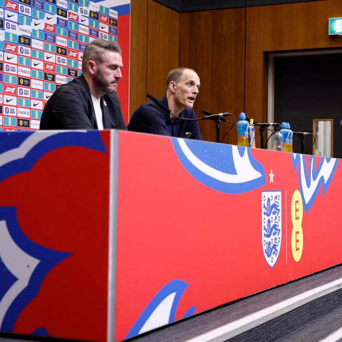 Soccer Football - FIFA World Cup 2026 - Thomas Tuchel announces England squad - St George's Park, Burton upon Trent, Britain - May 22, 2026 England manager Thomas Tuchel during the press conference Action Images via Reuters/Peter Cziborra