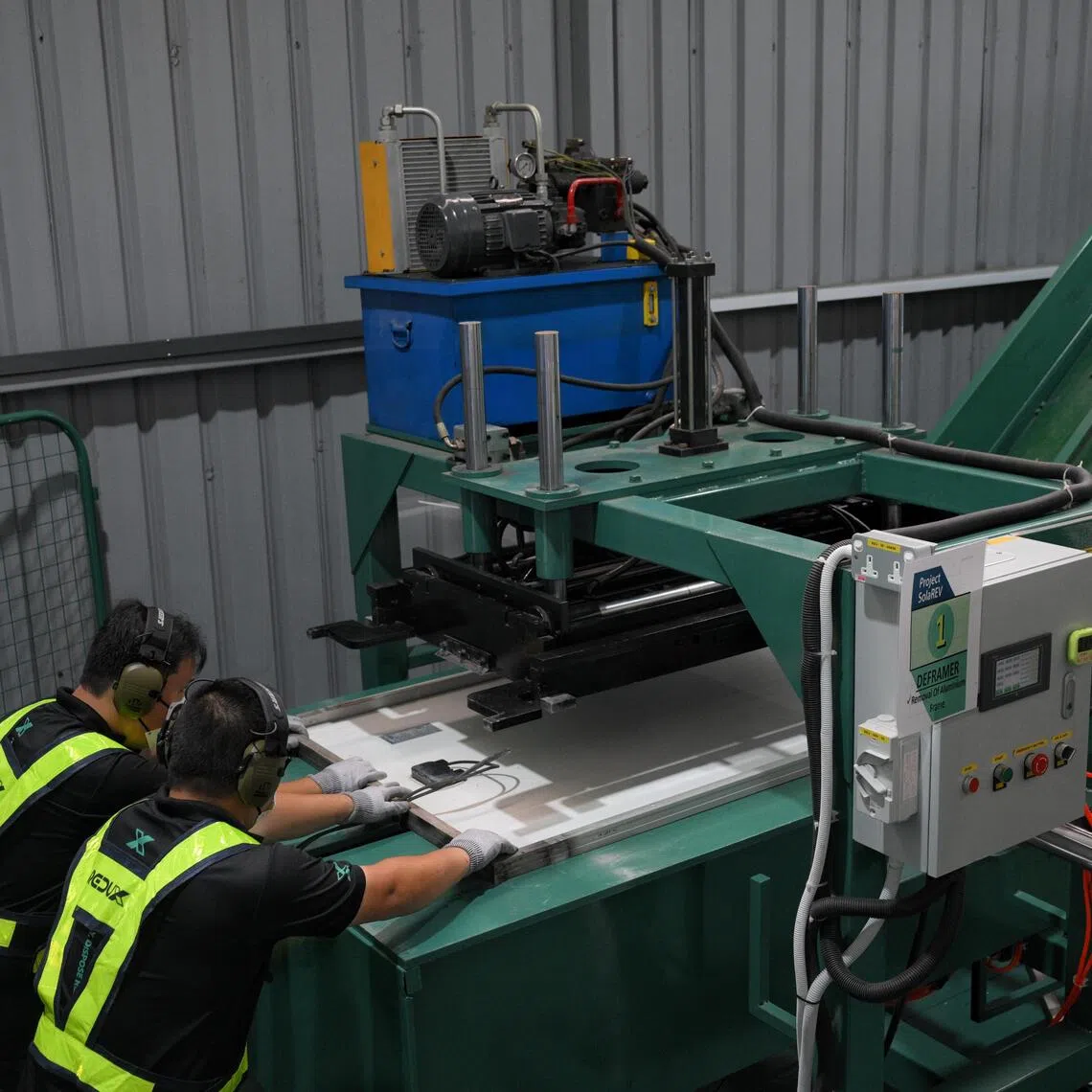 The facility aims to recover, recycle and reuse as much as 96 per cent of each solar panel.