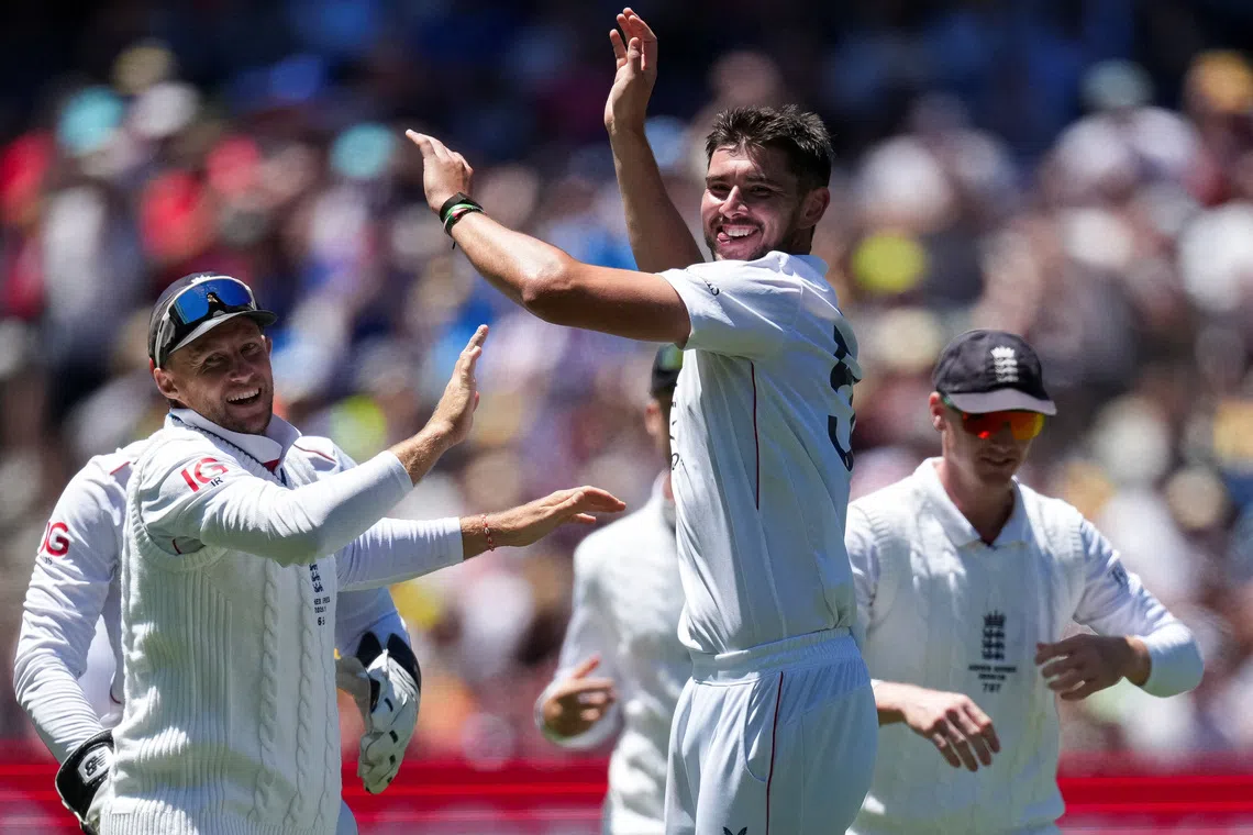 Cricket - The Ashes - Australia v England - Fourth Test -  MCG, Melbourne, Australia - December 27, 2025 England's Josh Tongue celebrates after getting the wicket of Usman Khawaja of Australia REUTERS/Asanka Brendon Ratnayake
