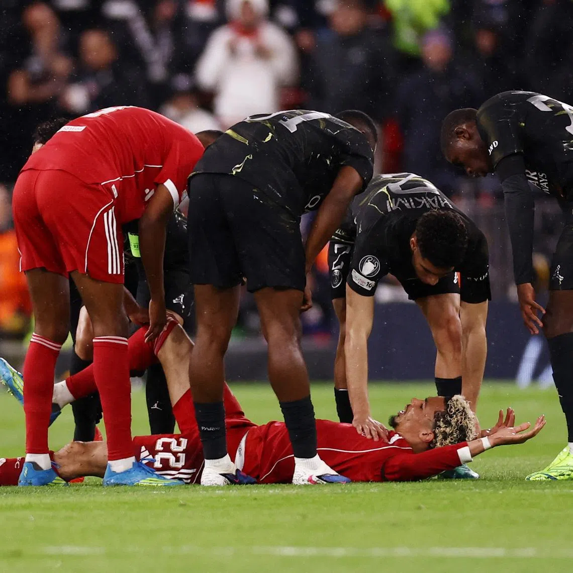 Hugo Ekitike sustained the injury during the 2-0 Champions League quarter-final, second-leg loss to PSG at Anfield on April 14.