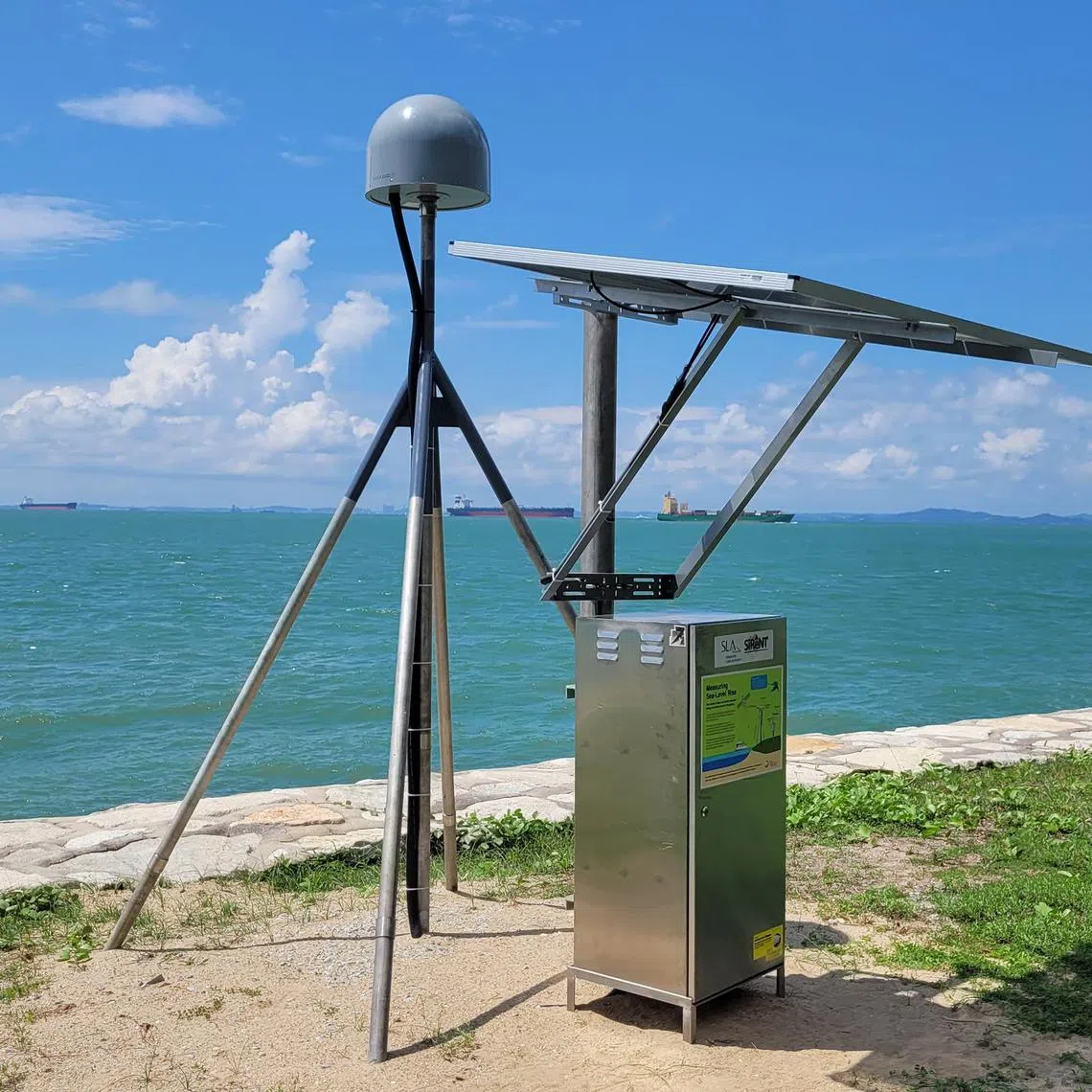 Pictured is the new Earth Observatory Singapore Global Navigation Satellite System station.