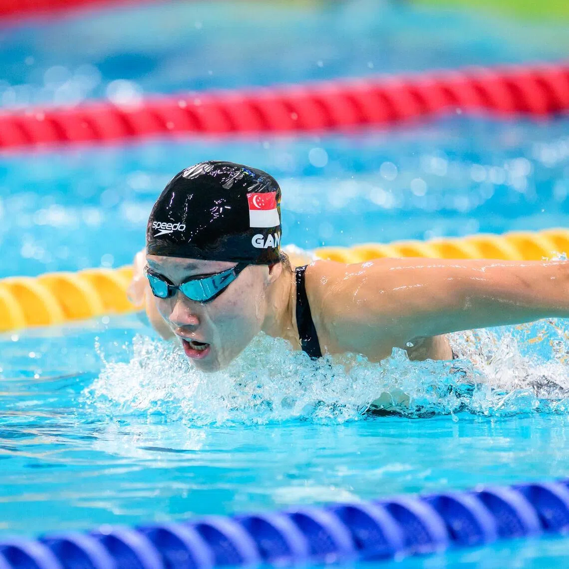 Gan Ching Hwee swimming through the 400m Individual Medley during the Singapore National Age Group Swimming Championships at the OCBC Aquatic Centre on March 20.