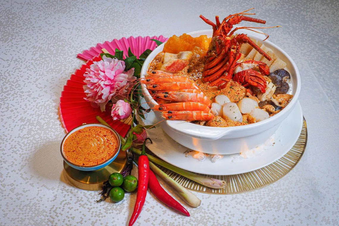 Peach Garden's Premium Seafood Pen Cai With Laksa Broth is a novel dish for Chinese New Year that will be a hit with laksa lovers.