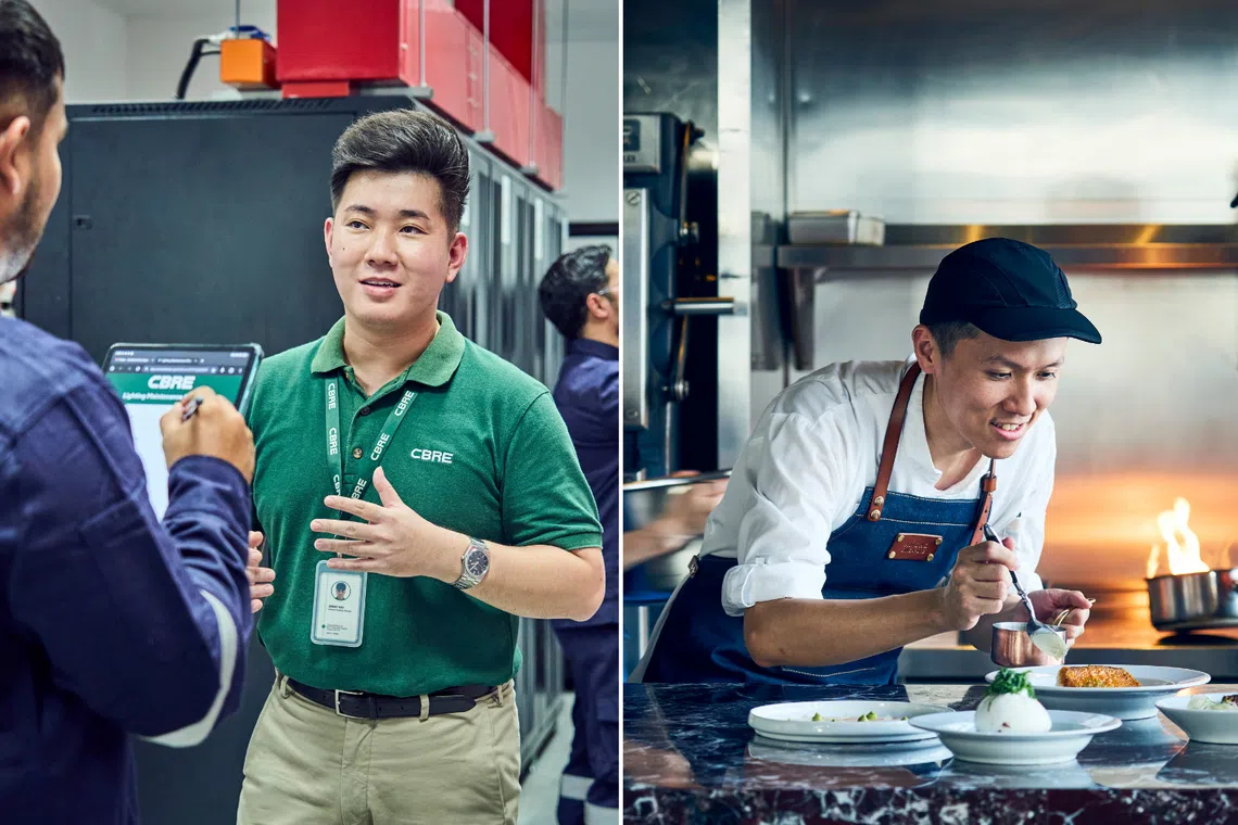 From theatre to facilities, labs to kitchens: How two S’poreans found their stride in surprising careers