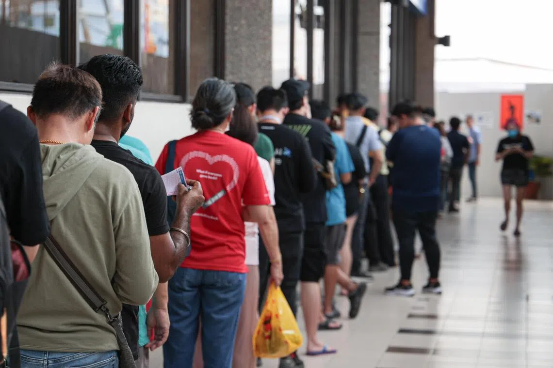 Is the long queue for the loo or the lottery?
