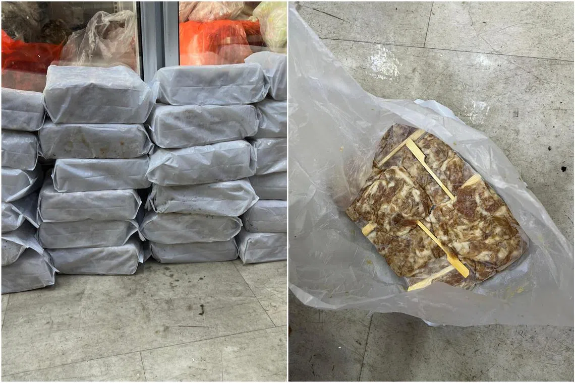 More than 300 kg of illegally imported food from Thailand were seized in raids conducted by the Singapore Food Agency (SFA) on Sept 24.