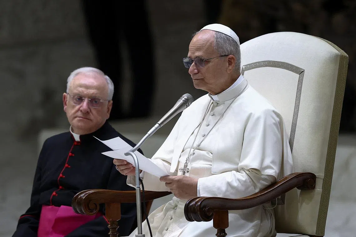 Pope Leo made his appeal on Aug 27 at the end of his weekly audience.