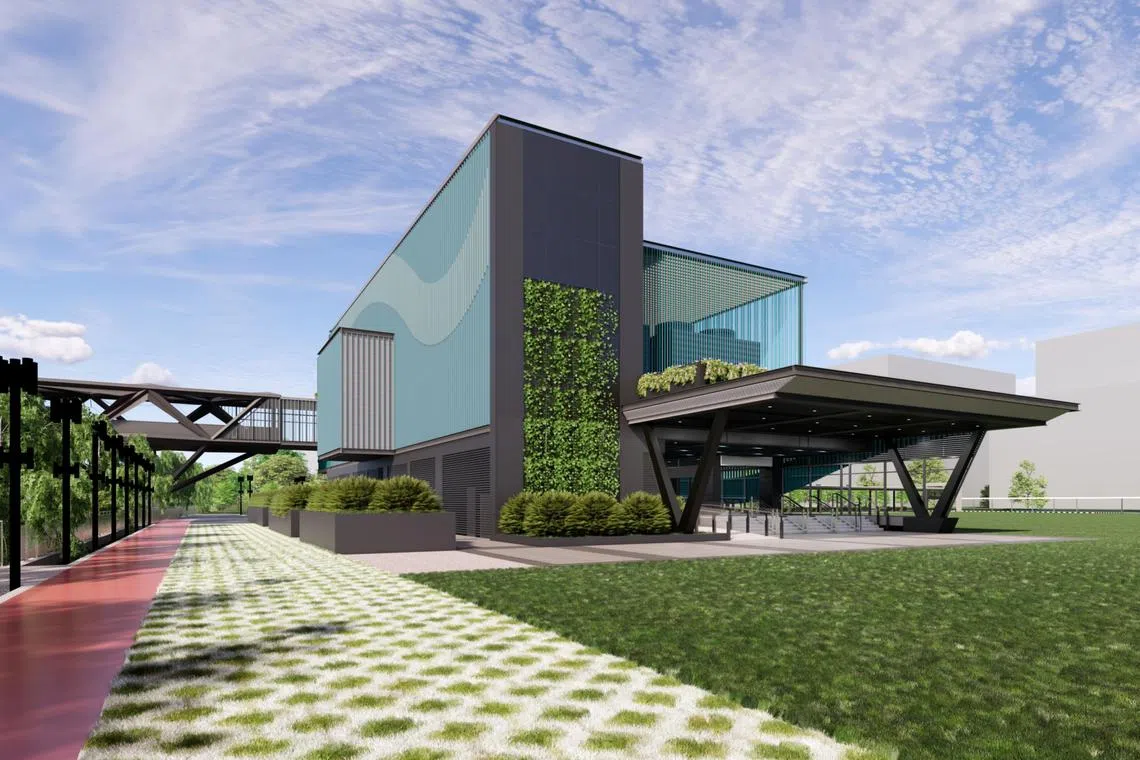 An artist's impression of the new station, codenamed DE1, which will be located near the Rail Corridor.