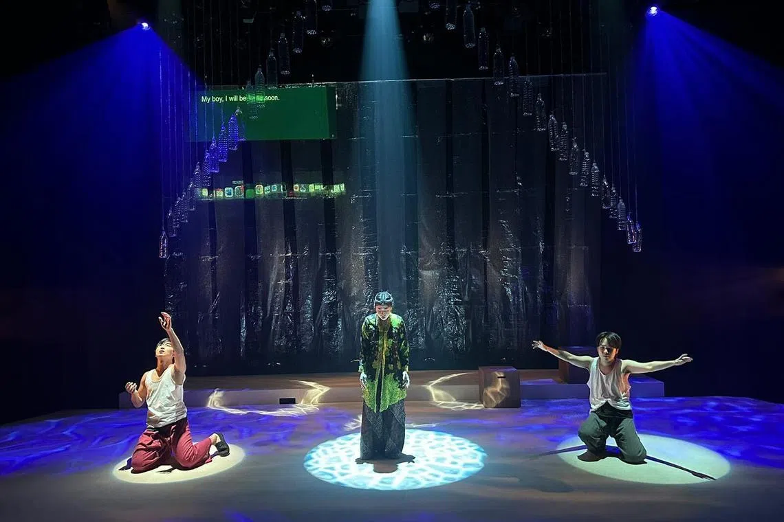 (From left) The Fool Theatre's Kusu Island features Clement Yeo, Misha Paule Tan, Kenji Ng and Danica Elisha Chan (not pictured). 