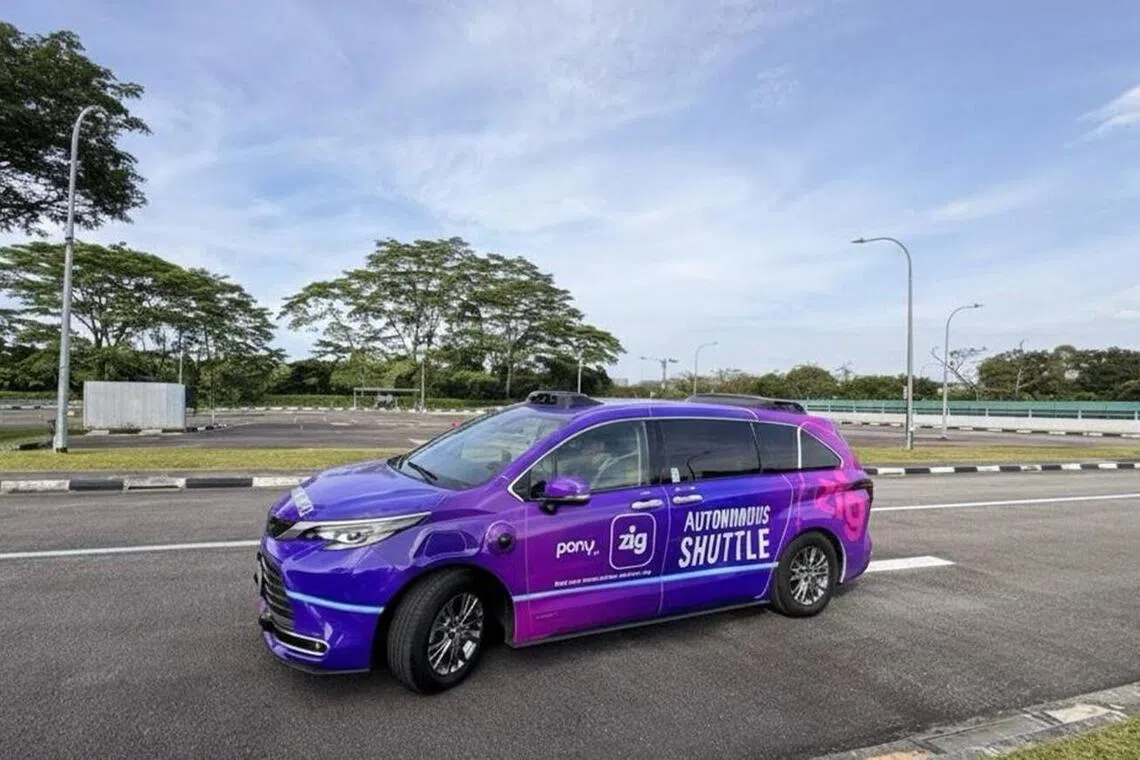 CDG’s AVs, made by Chinese autonomous driving firm Pony.ai, operates one of three AV routes in Punggol.