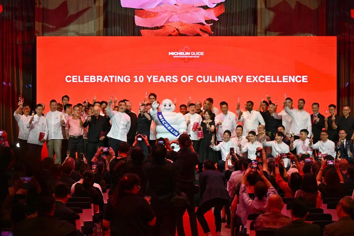 Singapore now has a total of 33 one-Michelin-star restaurants, nine two-Michelin-star restaurants and three restaurants with three stars.
