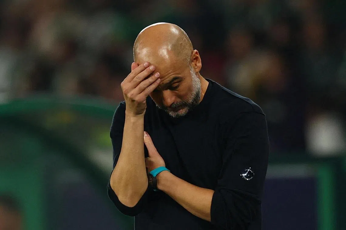 Pep Guardiola's Manchester City have lost their last three games in all competitions.