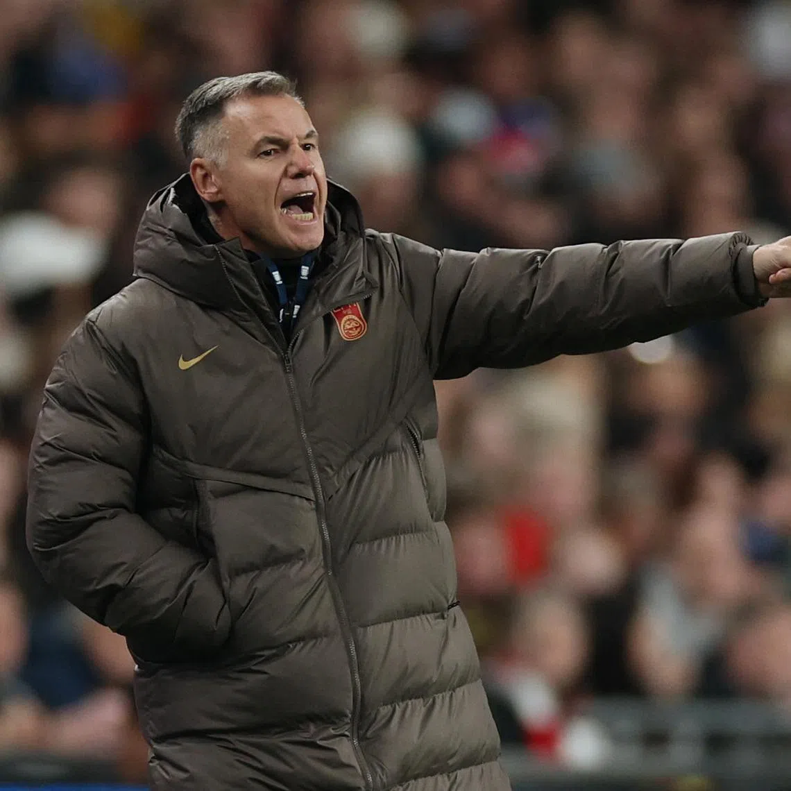 Soccer Football - Women's International Friendly - England v China - Wembley Stadium, London, Britain - November 29, 2025 China coach Ante Milicic reacts Action Images via Reuters/John Sibley
