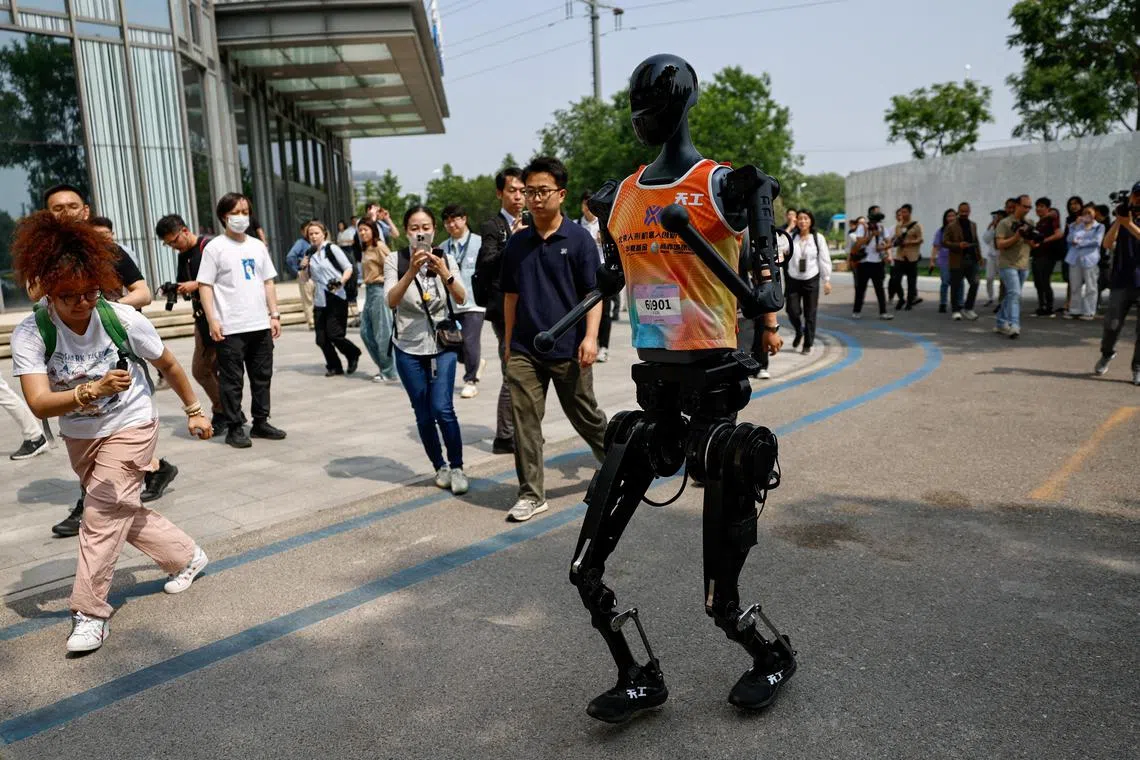Tiangong Ultra, a humanoid robot, ran and finished a half-marathon held in April in Beijing.