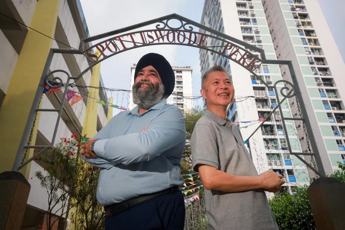 Spottiswoode Park residents Jagwinder Singh (left) and Roy Fung, pictured Sept 4.