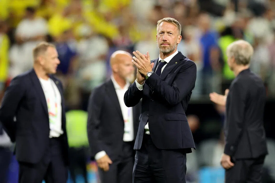 Soccer Football - FIFA World Cup 2026 - Group F - Japan v Sweden - Dallas Stadium, Arlington, Texas, U.S. - June 25, 2026 Sweden coach Graham Potter reacts after the match IMAGN IMAGES via Reuters/Tim Heitman
