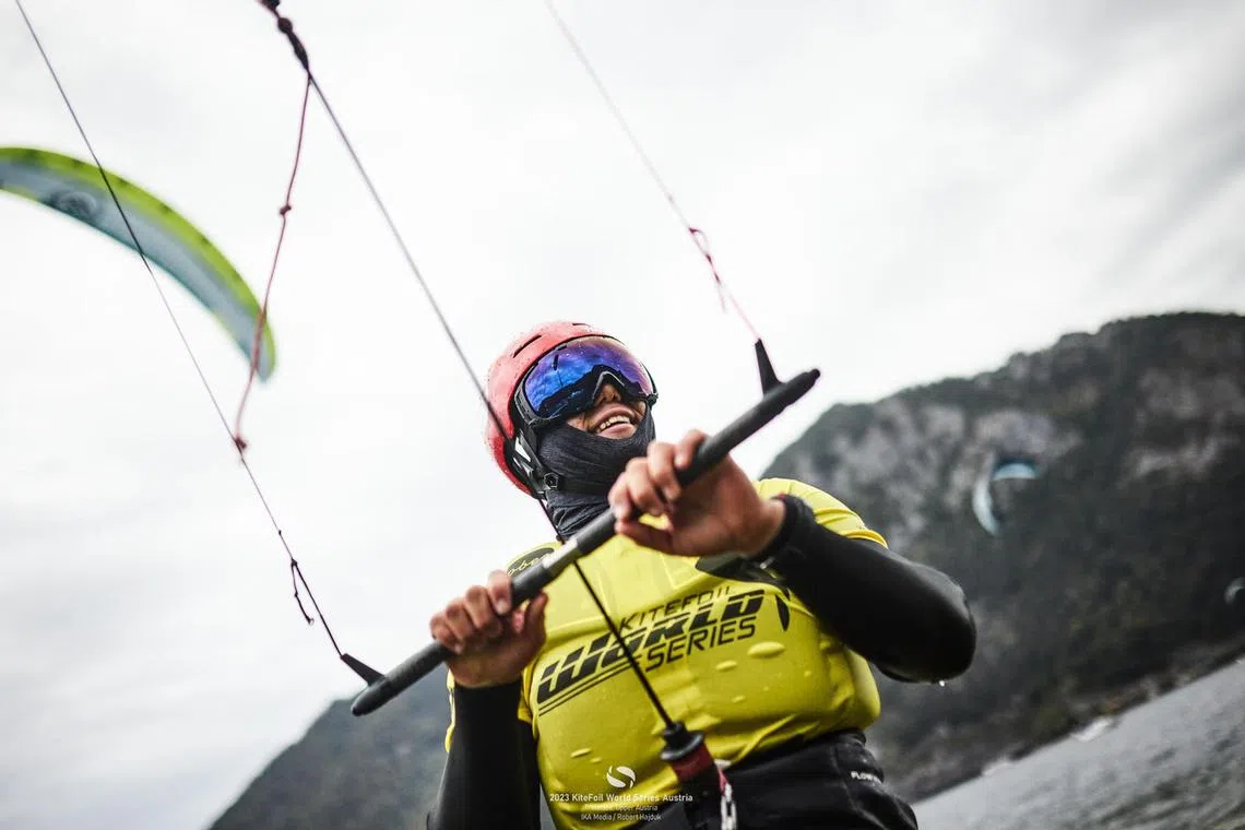 World champion kitefoiler Maximilian Maeder turns 18 in September 2024, a month after the Paris Olympics.