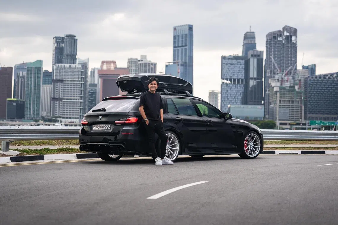 straitstimes.com - Shreejit Changaroth - Full-time automotive photographer and his BMW 3-litre turbo wagon