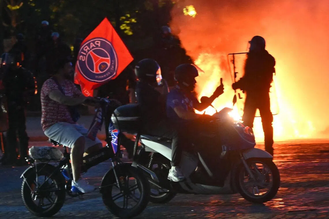 The arrests were a 32 per cent increase compared to the celebrations of PSG’s Champions League win in 2025.