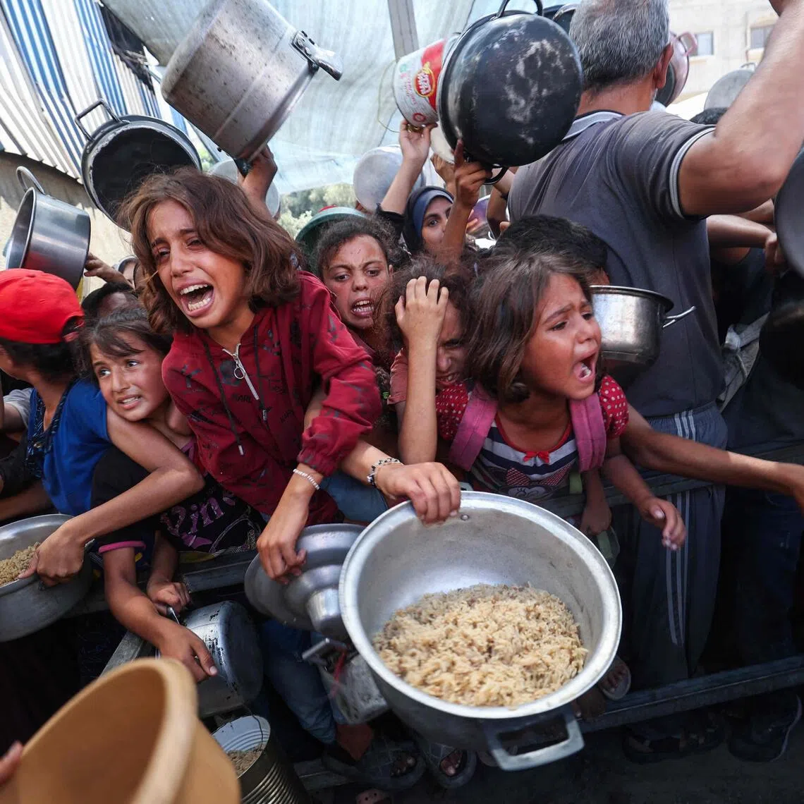 The UN has said about 170,000 metric tonnes of food, medicine and other aid supplies are staged and ready to be transported into the enclave.