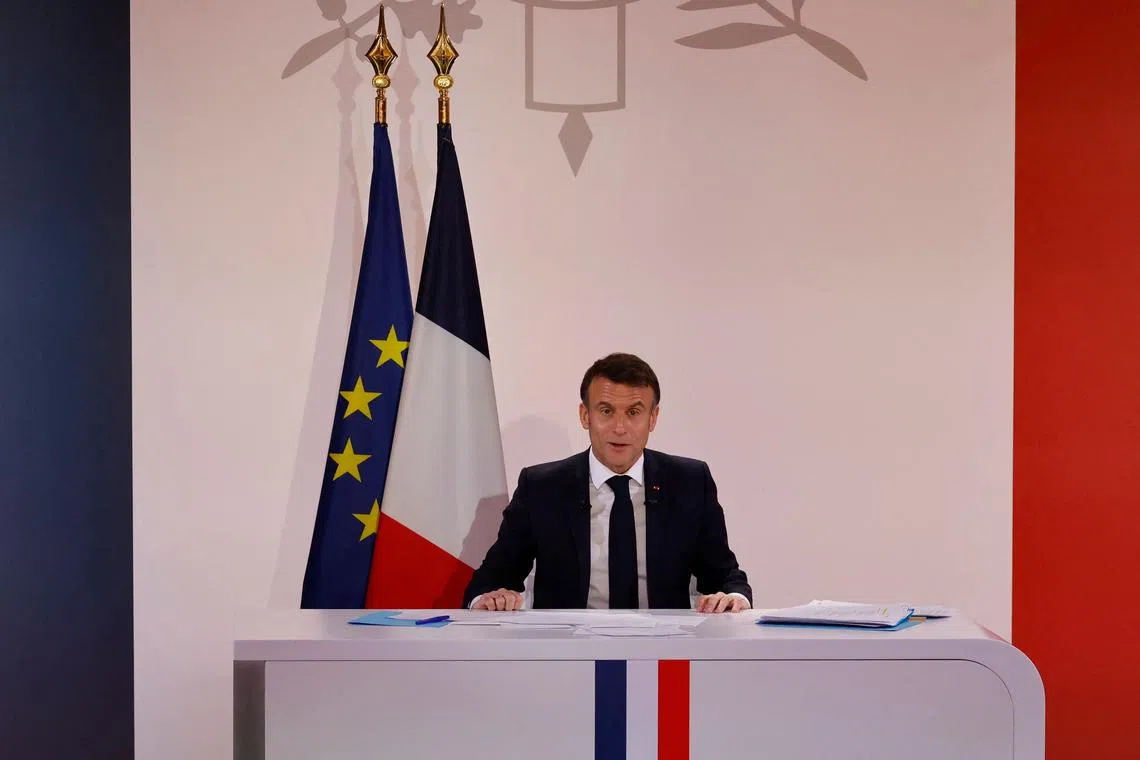 French President Emmanuel Macron unveiled a raft of measures designed to boost the patriotic sentiment and discipline of the younger generation.