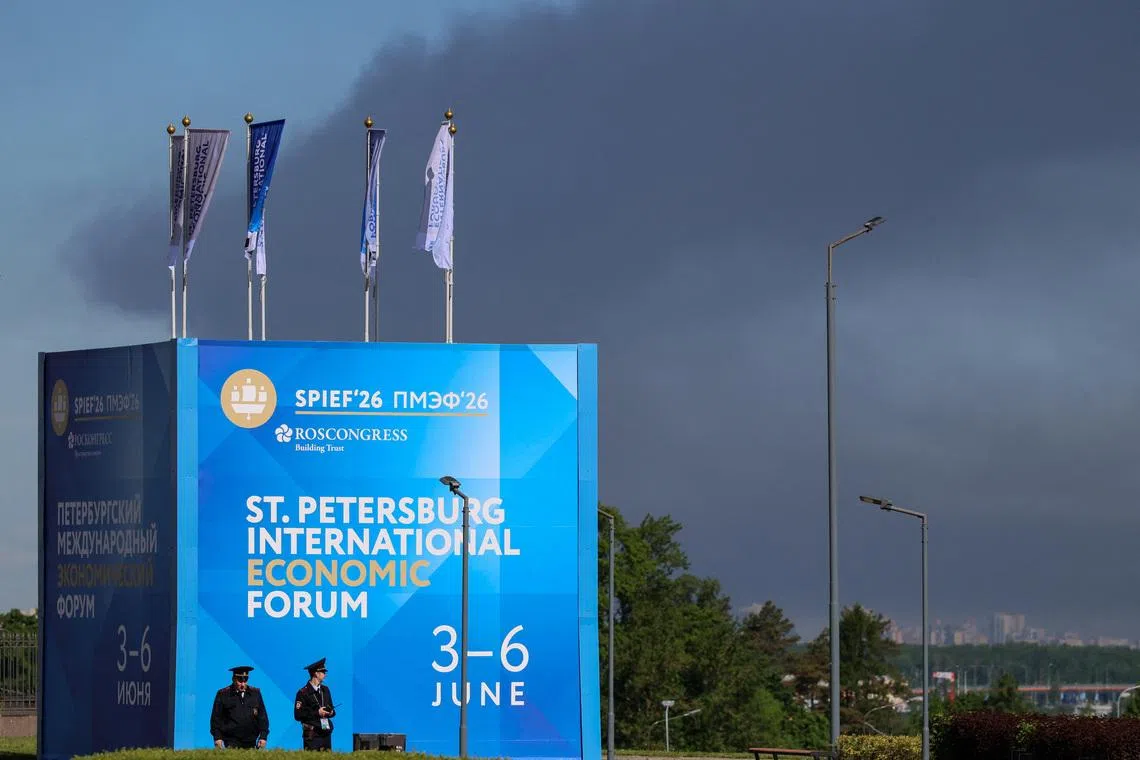 Ukraine drones hit St Petersburg as flagship economic forum opens