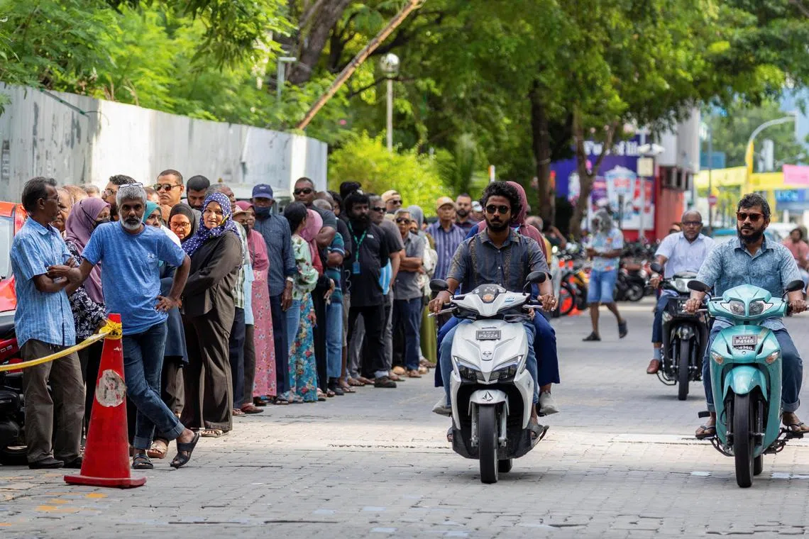 People began lining up across the archipelago to cast their ballots before voting began at 8am local time.
