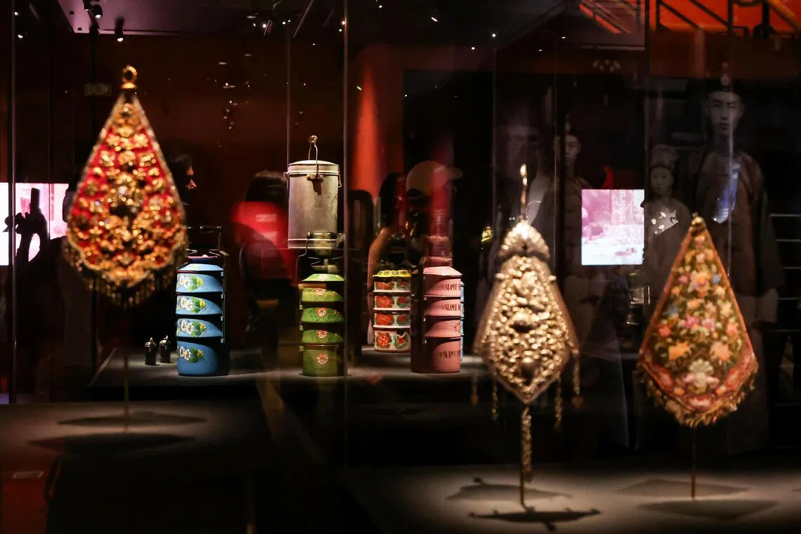 Ornamental handkerchiefs on display at Exceptional/Everyday: New Acquisitions, New Perspectives exhibition at Peranakan Museum on Oct 27.