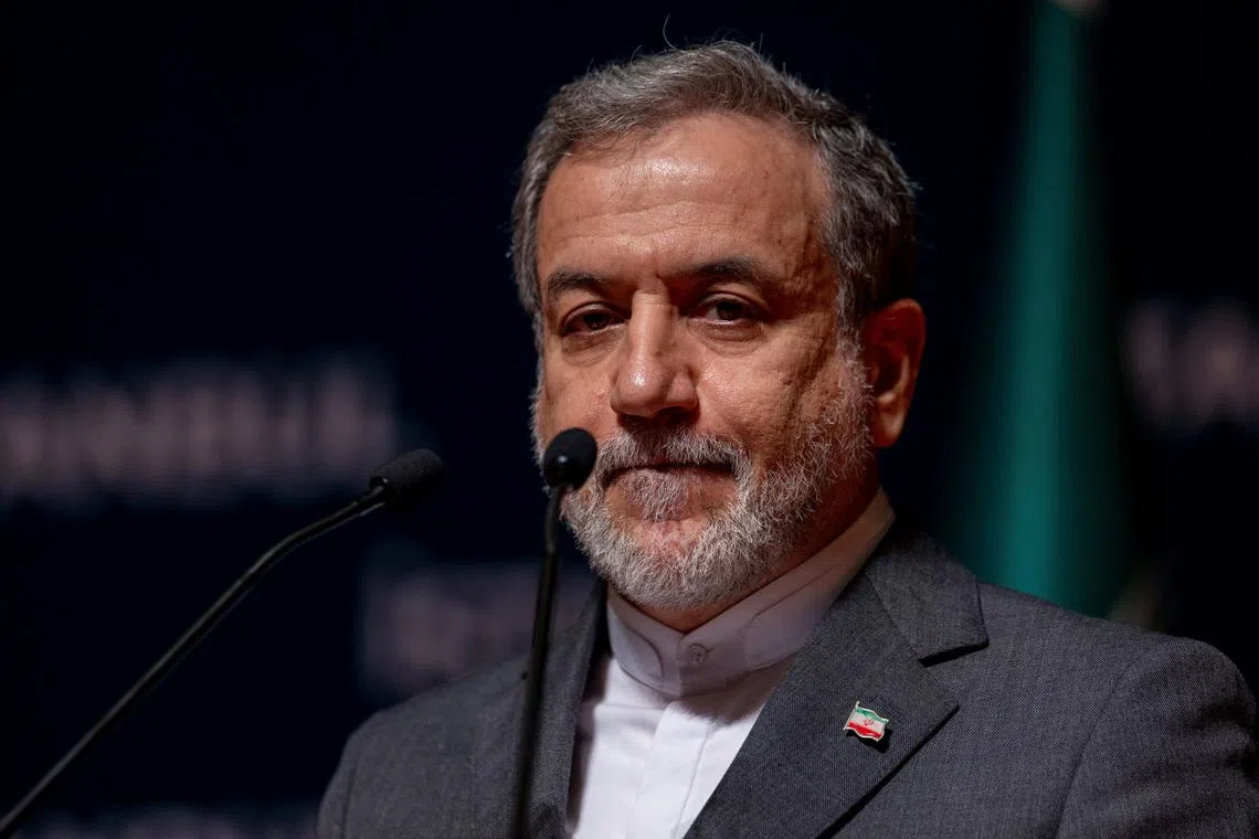 Iranian Foreign Minister Abbas Araqhchi looks on during a press conference in Istanbul, Turkey, June 22, 2025. REUTERS/Umit Bektas