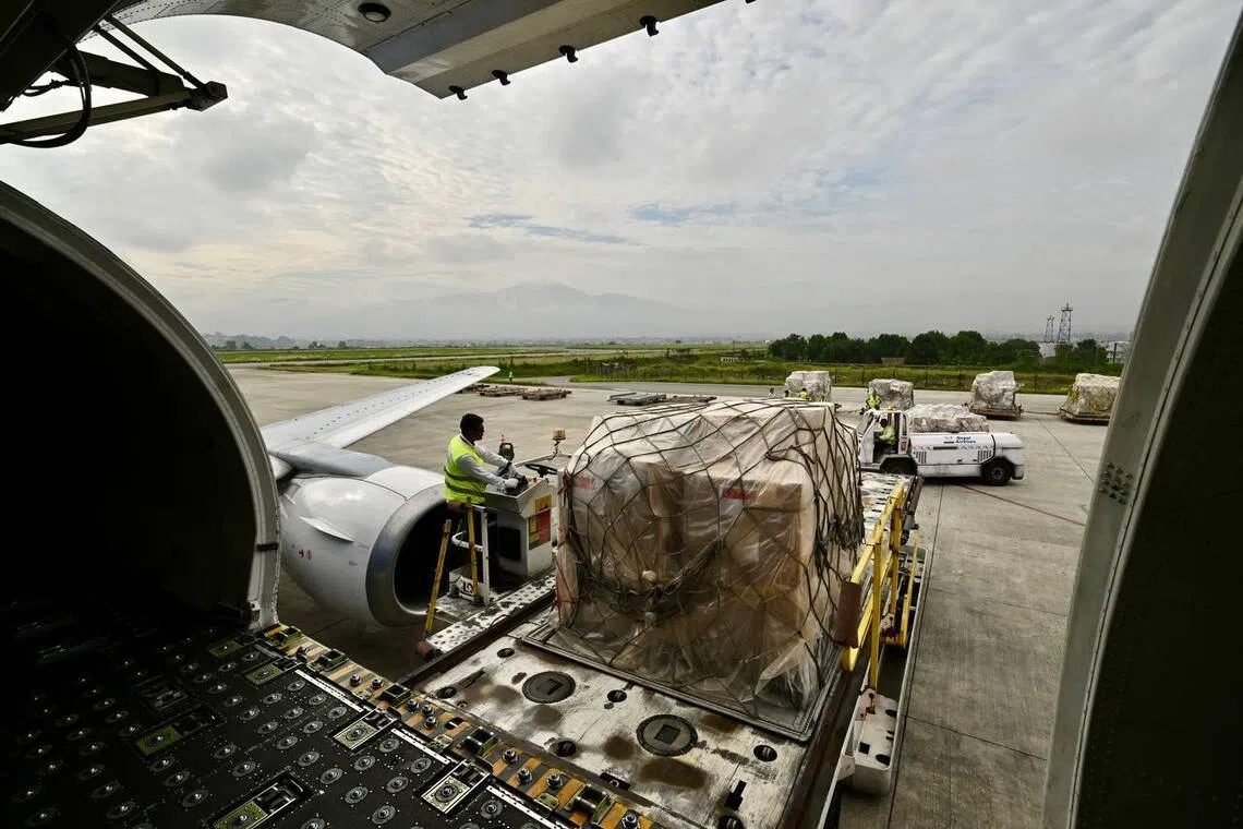 The humanitarian assistance package comprised emergency response supplies, such as medical supplies, DNA test kits and personal protective equipment.
