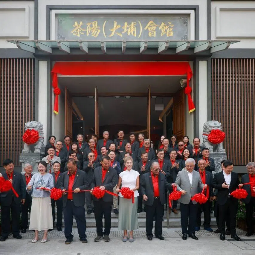 Minister for Digital Development and Information Josephine Teo (in white) at the opening of the Dabu Hakka Building by Char Yong (Dabu) Association on July 3.