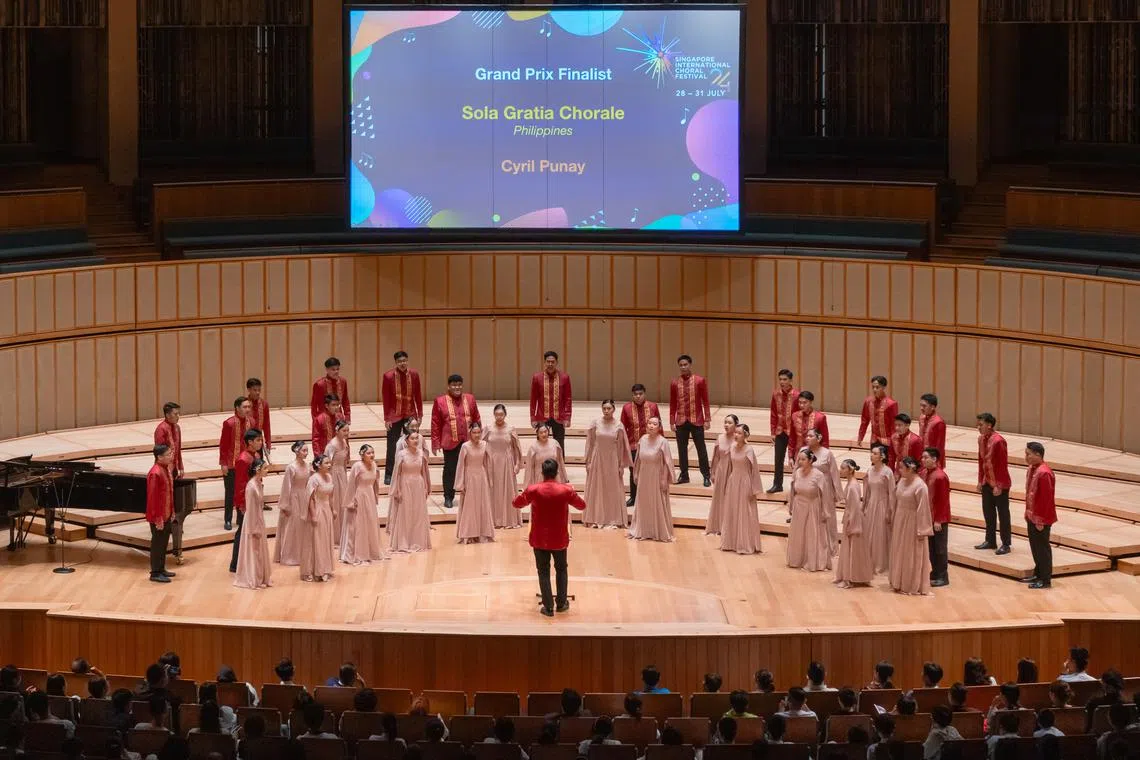The Sola Gratia Choral from Philippines, the Grand Prix winner of SICF 2024, conducted by Cyril Punay.  