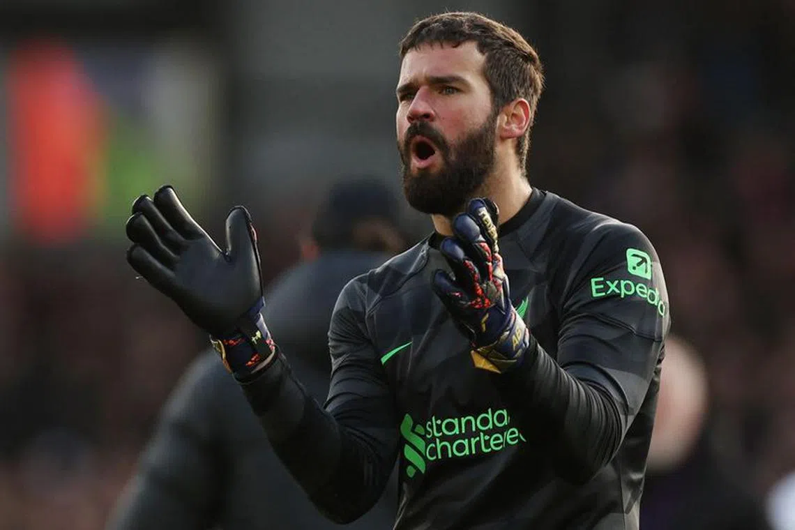 Soccer Football - Premier League - Crystal Palace v Liverpool - Selhurst Park, London, Britain - December 9, 2023 Liverpool's Alisson celebrates after the match REUTERS/Hannah Mckay