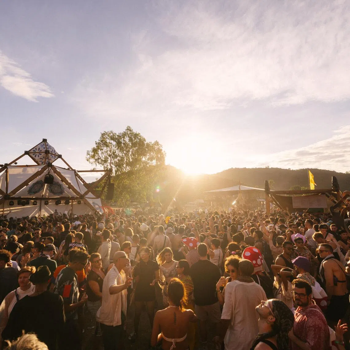 Wonderfruit's signature moment is the sunrise-greeting set that plays out at the Solar Village.