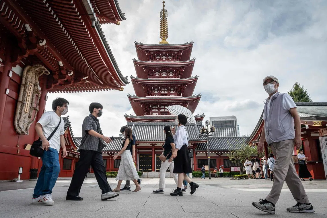 Roughly 498,600 overseas travelers visited Japan in October, more than double from the prior month.