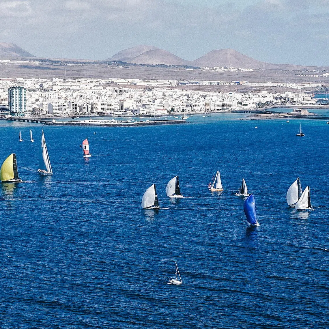 Sailing - 2026 RORC Transatlantic Race - Arrecife, Lanzarote, Spain - January 11, 2026 General view of the start of the 3,000-mile RORC Transatlantic Race between Lanzarote and Antigua REUTERS/Handout via RORC