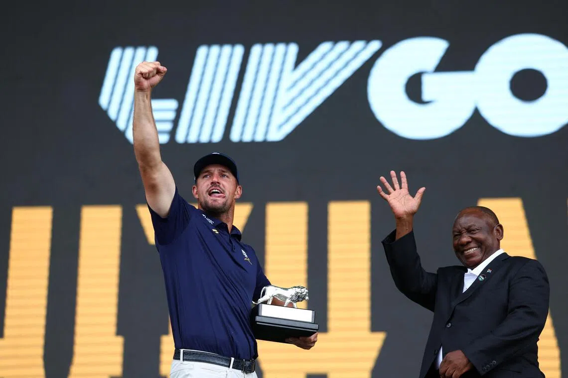 Tearful DeChambeau wins LIV South Africa for back-to-back titles