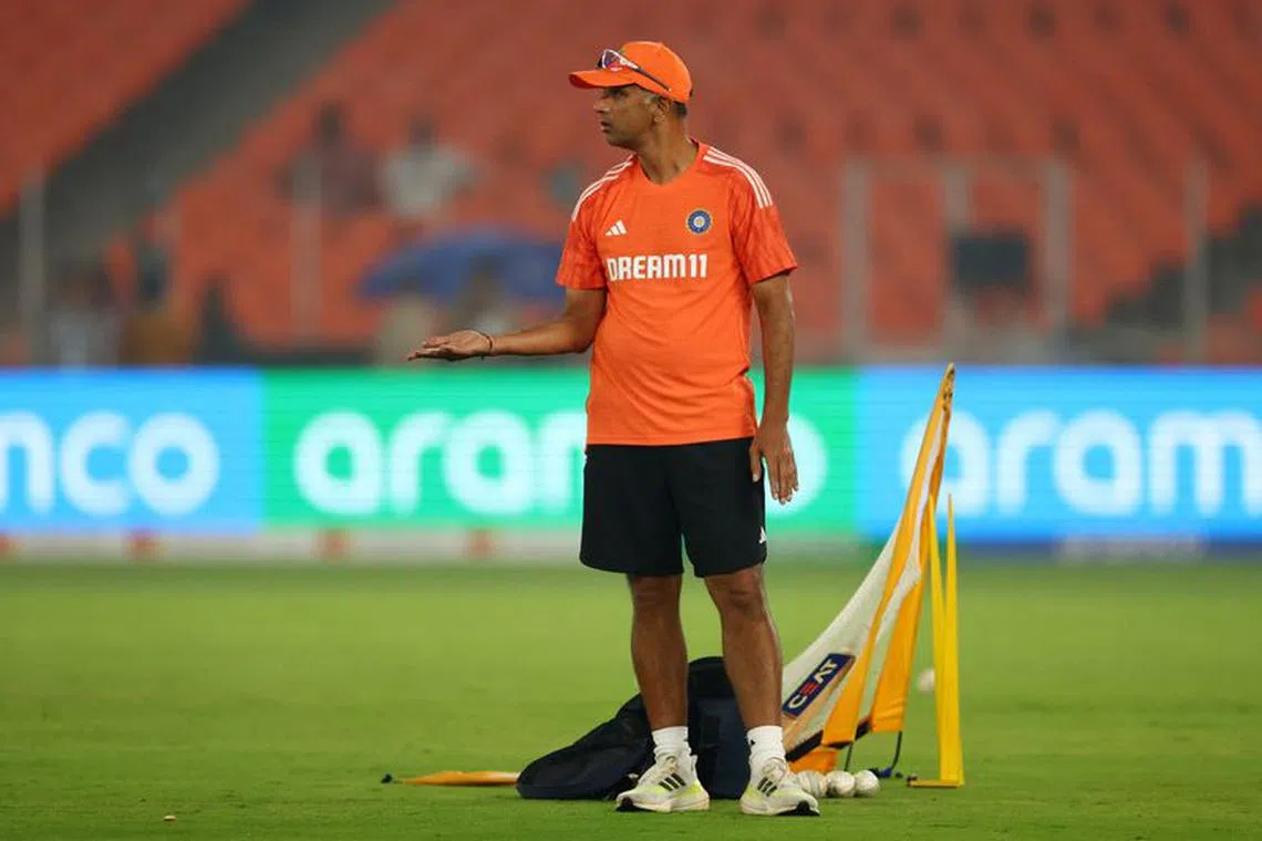 Cricket - ICC Cricket World Cup 2023 - Final - India Practice - Narendra Modi Stadium, Ahmedabad, India - November 18, 2023 India coach Rahul Dravid during practice REUTERS/Andrew Boyers/File photo